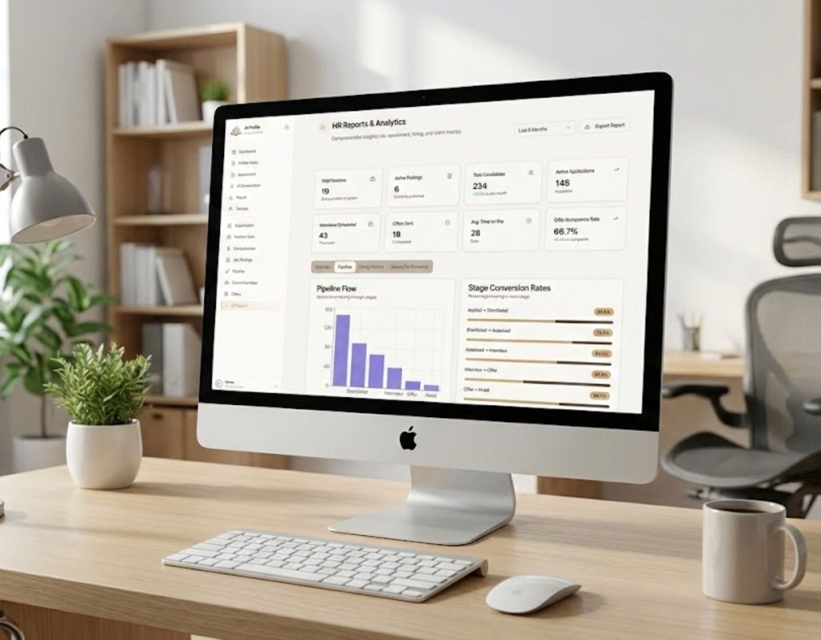 HR Reports & Analytics - Pipeline flow and stage conversion rates